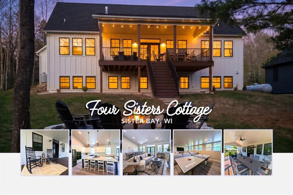 Sister Bay House | Four Sisters Cottage- Walk to Sister Bay, Fireplace, Ping Pong & More