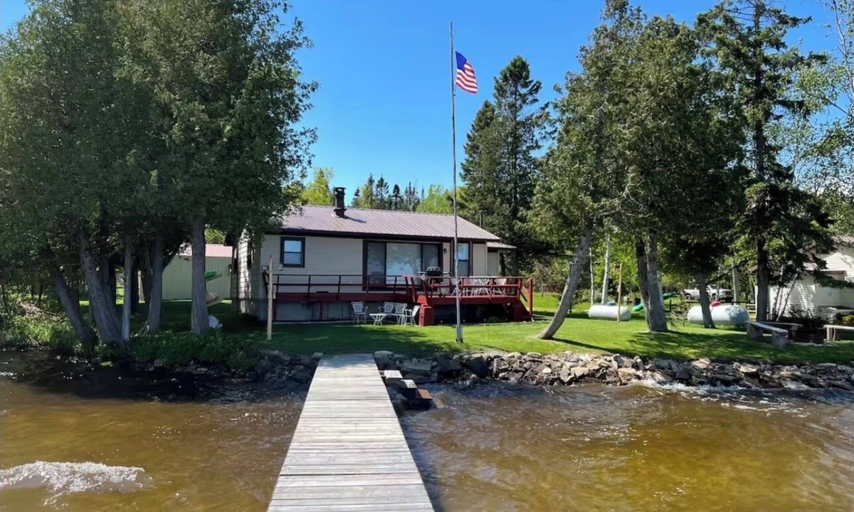 Manistique Cottage | Lake Life Landing Indian Lake Waterfront w/Private Dock