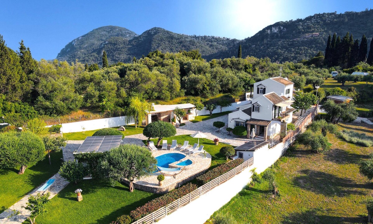 Dafnata Villa | Rare 10-Acre Villa with Pool and Guesthouse for 9 Guests Near Corfu Town