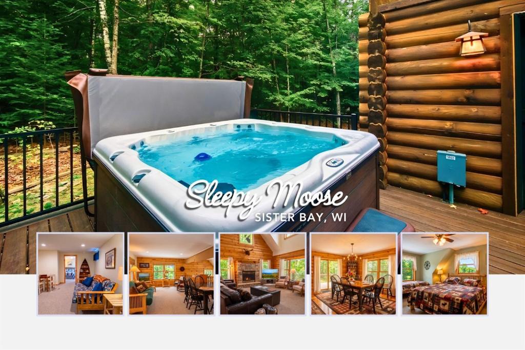 Sister Bay House | Sleepy Moose- Cozy Cabin in Sister Bay, Hot Tub, Fire Pit, Dogs!
