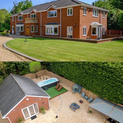 Wixford House | Stratford-upon-Avon 4BR Family Mansion on 1 acre with Swim Spa, Gym & BBQ!