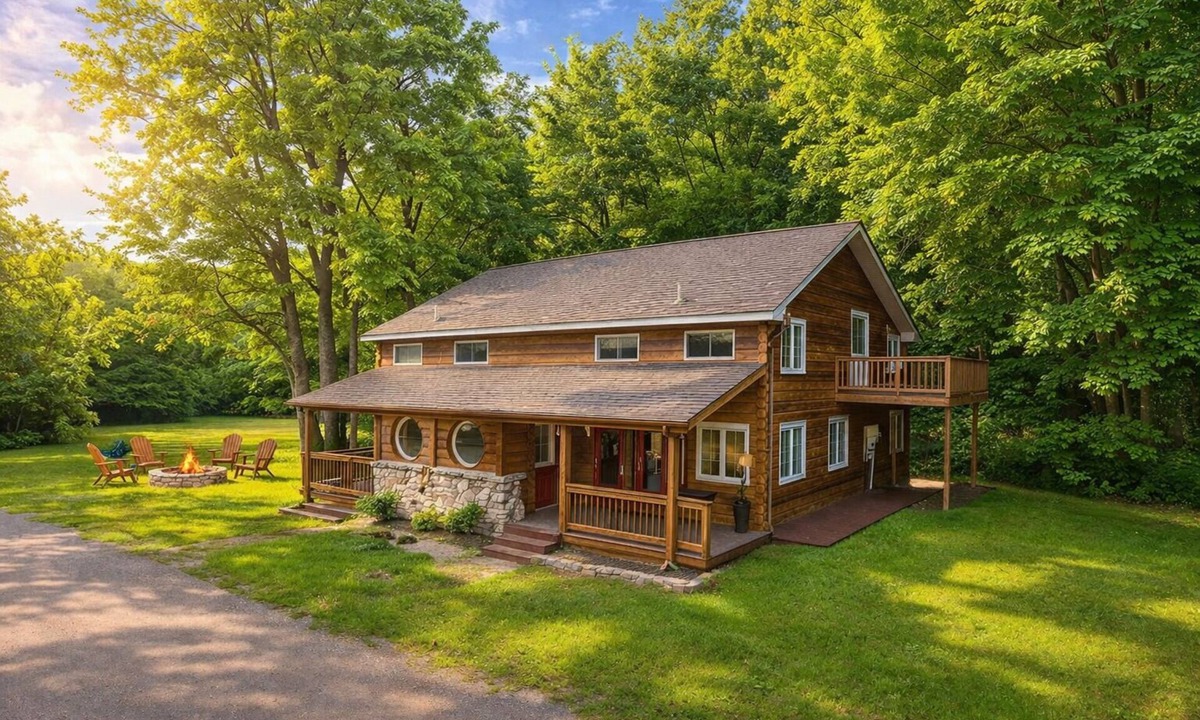 Thompsonville Cabin | SUMMER SPECIAL! Sleeps 20, 12 beds Outdoor Fun, Golf, Fish, Kayak, Private Lodge