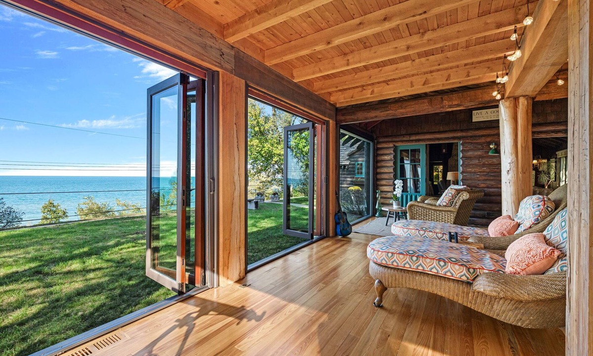 Beverly Shores House | The Cypress Log Cabin - Historic National Park Home on the beach
