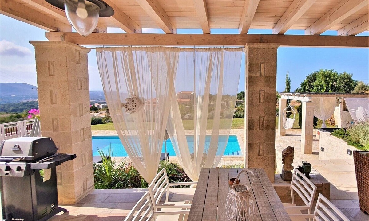 Atsipópoulon Villa | Villa Dionysos, luxury villa with a fantastic view of a large plot of land