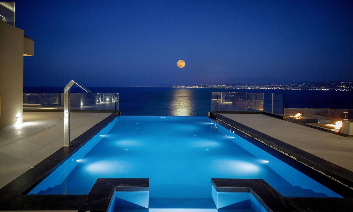 Agia Pelagia Villa | Villa Hyperion - Luxury 7 bdrm Villa with infinity heated pool