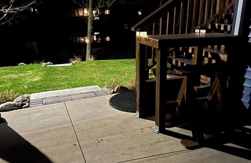 Milford Apartment | All new upper barn Landscaping on Huron River covered gazebo parking picnic area