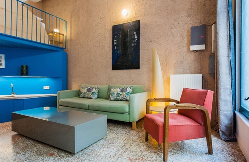 Psirri Apartment | Architect designed studio (EP7L). Green rooftop!