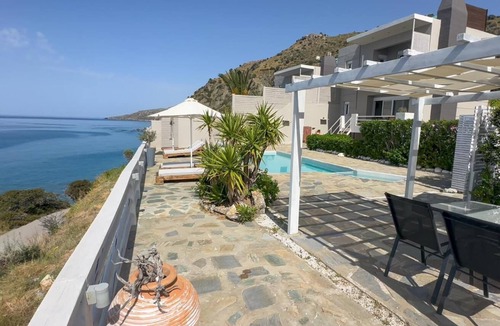 Agios Vasileios House | Beach house Risa Crete south coast - Video available House by the sea with pool, terraces & sea view