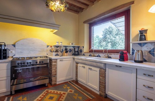 Rapolano Terme Villa | Beautiful private villa for 8 guests with WIFI, A/C, private pool, veranda and panoramic view