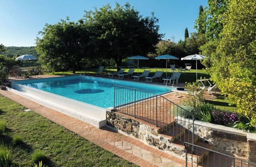 Rapolano Terme Villa | Beautiful private villa for 8 guests with WIFI, A/C, private pool, veranda and panoramic view