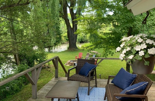 Mayfield Cabin | Charming Boardman Riverfront Cabin 2 Bedroom 1 bath