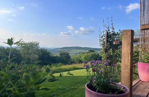 Chepstow Cabin | Cozy Countryside Retreat & Stargazing Heaven"" with Wood-Fired Hot Tub"