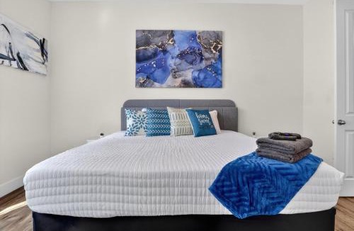 Michigan City House | Cozy Duplex Retreat Hot Tub Full Kitchen
