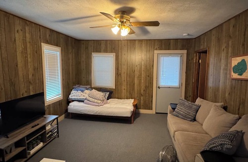 Crystal Cabin | Crystal Lake Cabin - Private Dock & Lakefront. Beautiful views from front porch