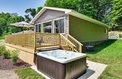 Hartford House | Deck, Dock & Hot Tub: Lakeside Retreat in Michigan