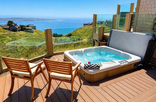Dillon Beach House | Dillon Beach Ocean View! Hot Tub, Sauna & Game Room~Dog-Friendly~Beach Nest