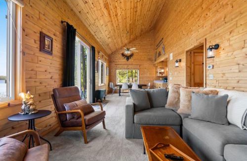 Lake Manuka House | Knotty Pine Lakefront Cabin, Dock Fire Pit