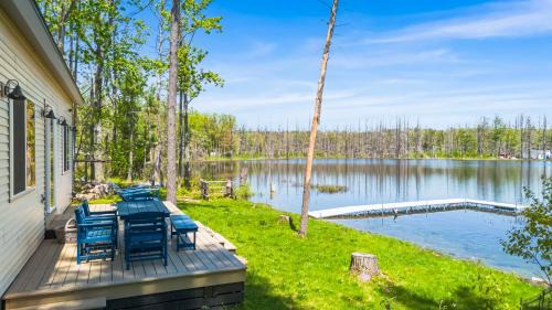 Lake Manuka House | Knotty Pine Lakefront Cabin, Dock Fire Pit