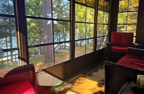 Presque Isle Cabin | Lakefront Cabin: Sunset Firepit & Peaceful Up North Escape. 3 Bd/2 Ba