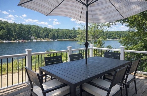 Pierson House | Lakefront Cottage with Private Sandy Beach, Decks & Fire pit - Sleeps 10