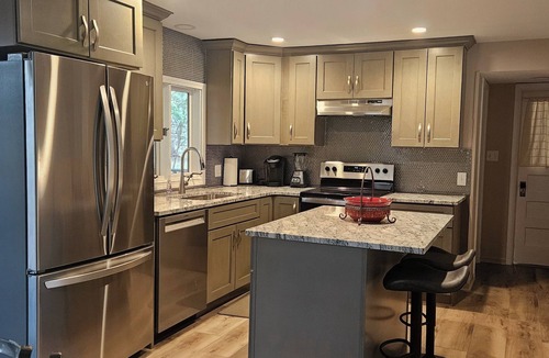 Shorewood-Tower Hills-Harbert House | Lovely vacation home, woodsy setting, walk to Warren Dunes, patios, porch, yard!