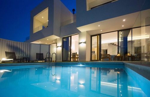 Kato Galatas Villa | Lux Villa private pool ★ Beach at 150mt ★ Sea View ★ 4 Bdr ★ 5 bathrooms