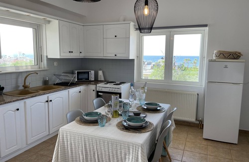 Agia Marina Villa | Luxurious 3-bedroom house with panoramic sea view 3 minutes walk from the beach