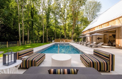 Union Pier House | Luxurious Union Pier Home w/Private Heated Pool, Hot Tub, and Sauna!