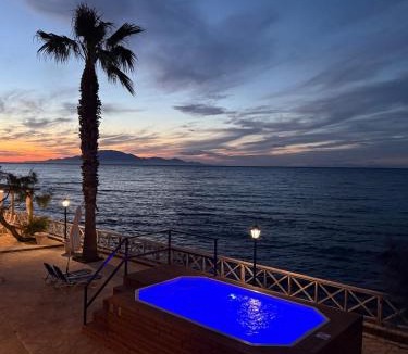 Akrotiri Villa | Luxury Beachfront Villa Margarita with Private Beach, Pool & Jacuzzi in Zakynthos