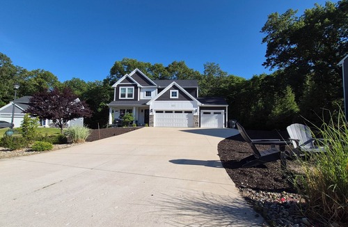 New Buffalo House | Luxury retreat w/heated pool minutes to Downtown New Buffalo