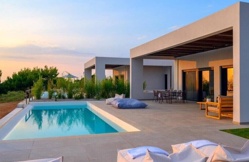 Marathopoli Villa | Luxury villa with Private infinity pool, sea view & sunset. Nobus Villas 2.