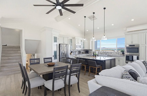 Lake Havasu City House | Panoramic Lake and Mountain Views! Pool, Spa, Casita, Sleeps 16, Lakeside Estate