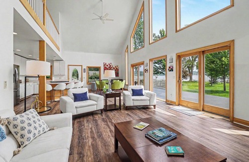 Onekama House | Portage Lake Beachfront with Dock at North Point