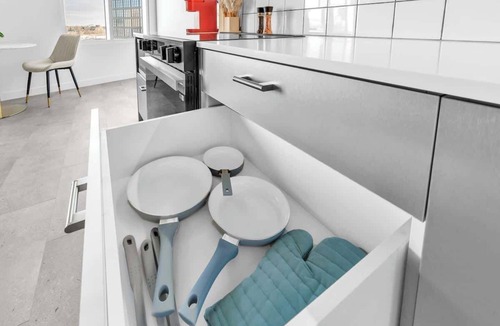 East Village Apartment | Rooftop Oasis w/River Views & Sauna Access
