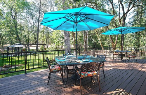 Shingletown Cabin | Secluded Creekside Cabin with Gazebo and Lawn near Lassen