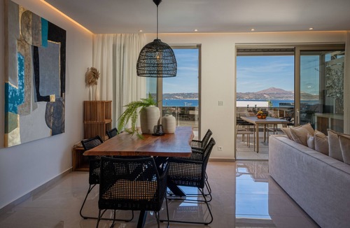Kalyves Apartment | Xenodiki, Amphimatrion Luxe Apt, 750m to the beach, common pool & lovely view