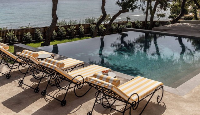 Bozonos villa | Beachfront Simplicity with Heated pool
