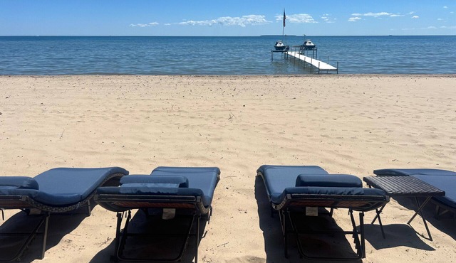 Lakefront with 80' of private sandy beach on Lake Huron!