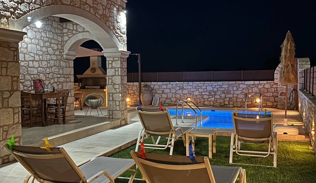 LUXURY VILLA MARVI IS A TRADITIONAL CRETA STONE HOUSE