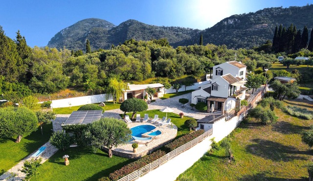 Rare 10-Acre Villa with Pool and Guesthouse for 9 Guests Near Corfu Town
