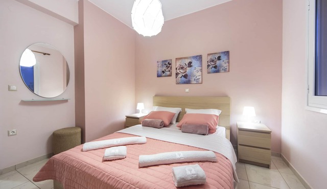 Spacious apartment a minute away from the beach in Almyrida