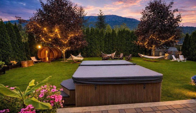 Top 1% - Barrel Sauna, HotTub, 2 Zero Gravity Massage Chairs, Gong, Arcade &more
